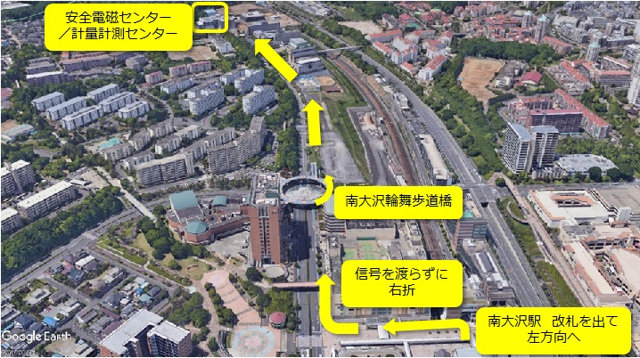 京王相模原線「南大沢駅」からの経路案内