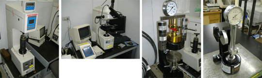硬さ試験機:ロックウェル硬さ試験機、マイクロビッカース硬さ試験機、ブリネル硬さ試験機、ショア硬さ試験機