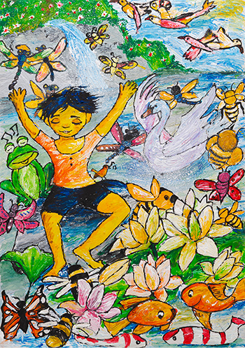 Tholangamuwa M.T.G. Amithabha Chandrabhanu（スリランカ・9歳）